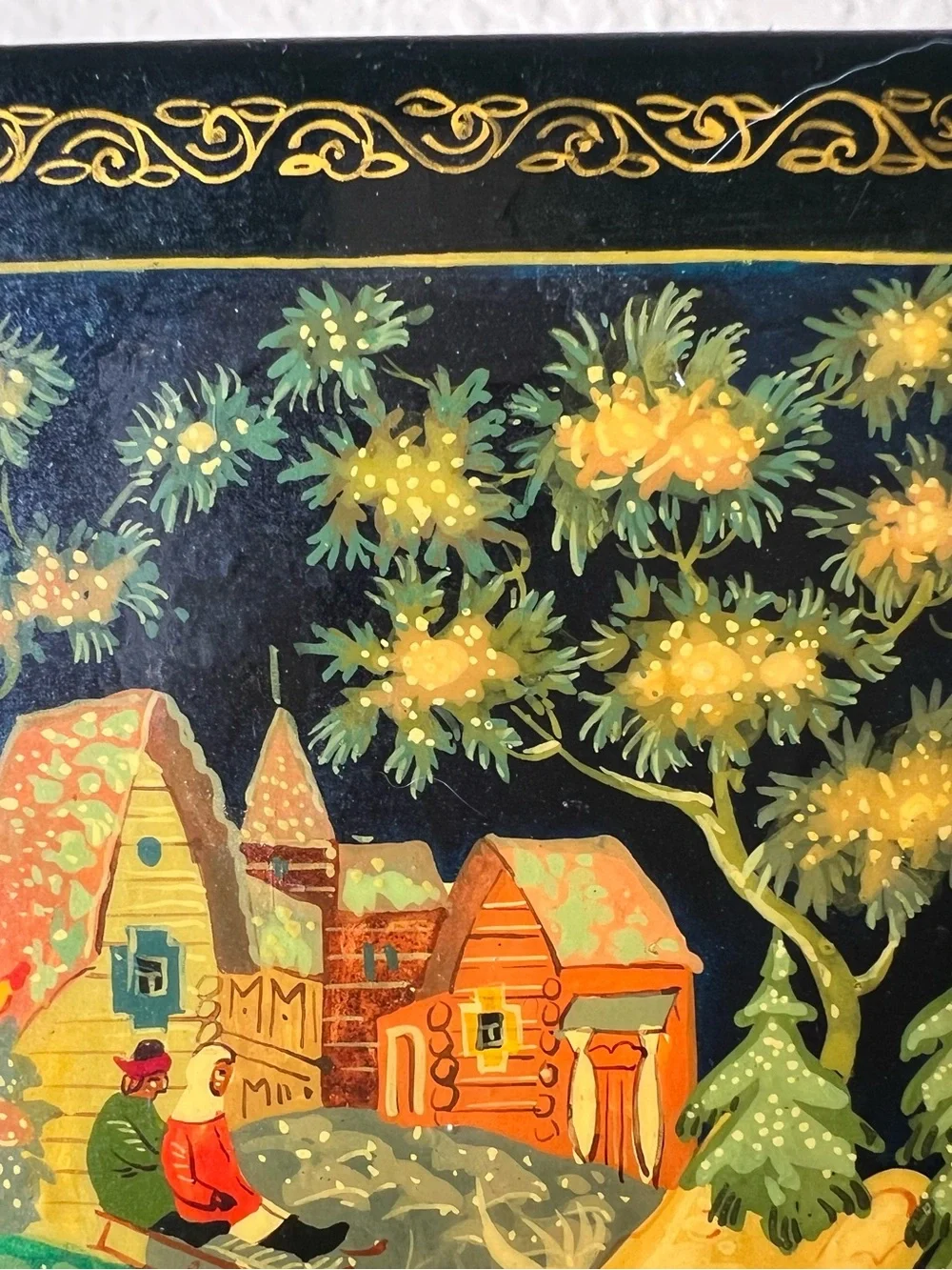 Vintage 1980s Russian Mstera Lacquer Box, By the Pike’s Command